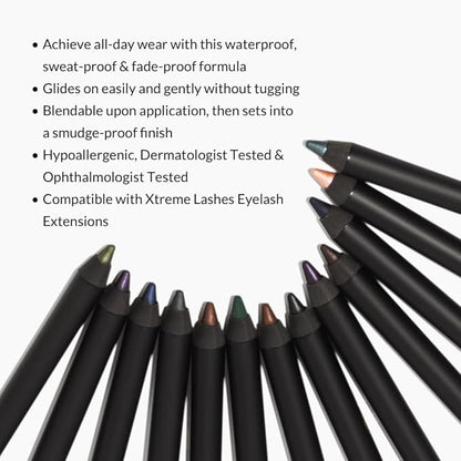 Xtreme Lashes GlideLiner Long Lasting Eye Pencil with Sharpener, Black Cherry, 0.04 Oz, Waterproof Makeup, Gel Formula, Blendable, Smudge, Fade, & Sweat Proof
