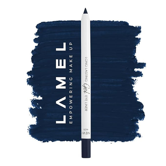 Dark Blue (Indigo) Eyeliner, Ultra Long Lasting Gel Eyeliner Pencil, Waterproof Eye Liner, Smudge Proof, Creamy Eye Pencil, Waterline, Sweat Proof Makeup, Highly-Pigmented (405 Shade)
