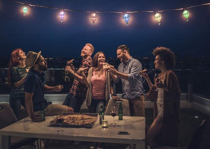 11FT Multicolor String Lights with 10 Bulbs, UL Listed Connectable Waterproof Decorative LED Lights Hanging for Backyard Patio, Indoor/Outdoor for Christmas Wedding Party Festival Lighting