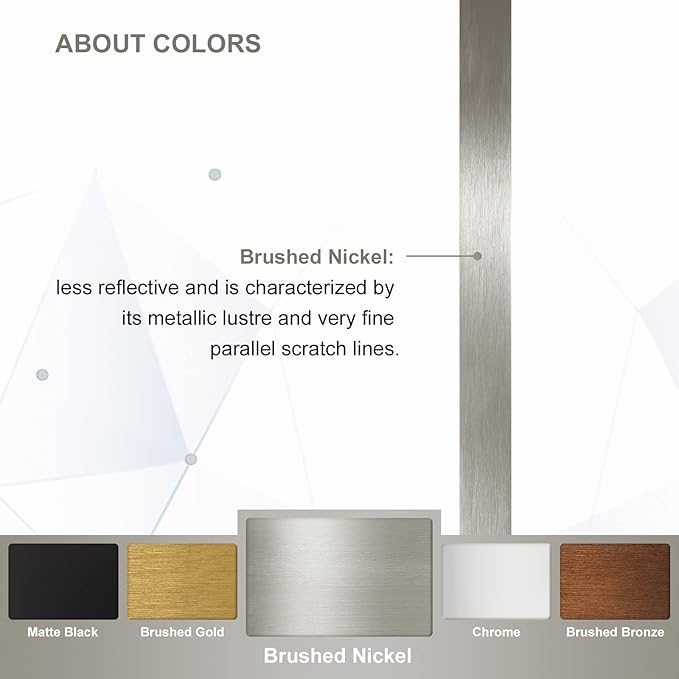 ANDY STAR Brushed Nickel Mirror, 28x36 Inch Stainless Steel Metal Frame Oblong Bathroom Mirror for Vanity, 1’’ Deep Wall Mounted Vertically/Horizontal