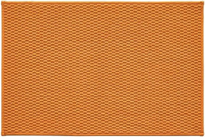 Bathroom Rugs Non Slip Washable, Super Absorbent Thin Bath Mat Small Quick Dry Low Pile Bathroom Rug, Orange 20"x30"