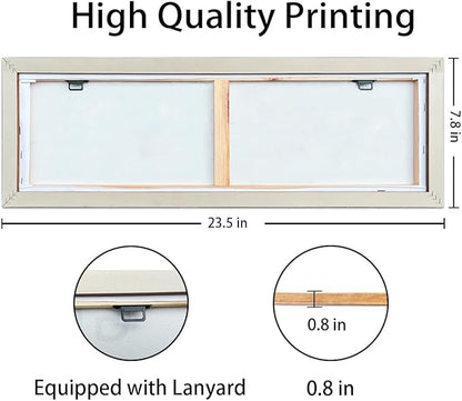 Always Stay Humble & Kind Sign Wall Art Decor Rustic Farmhouse Home Canvas Framed Print for Living Room Entryway Wall Decor,Lets Stay Family Home Rustic Hanging Decoration