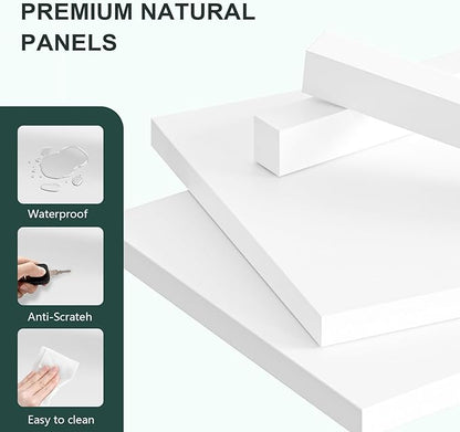 TVU 5-Shelf Wood Bookcase, 65 Inch Tall Bookshelf with Storage, Floor Standing Display Book Shelf，for Living Room Bedroom Study Office, White