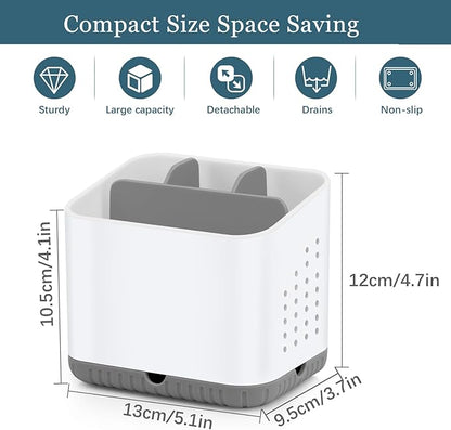 Toothbrush Holders for Bathrooms, Kids Electric Toothbrush and Toothpaste Holder, 4 Slots Tooth Brushing Holder for Bathroom Countertop Organizer and Storage, Bathroom Accessories (Grey)
