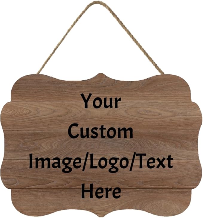 Personalized Custom Wooden Signs with Any Text Name for Home Door Man Cave Bar Family Farmhouse Decorative Home Kitchen Rustic Wall Decor