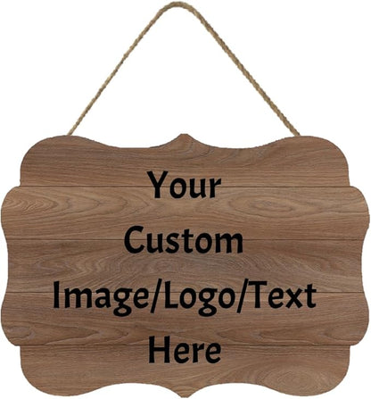 Personalized Custom Wooden Signs with Any Text Name for Home Door Man Cave Bar Family Farmhouse Decorative Home Kitchen Rustic Wall Decor