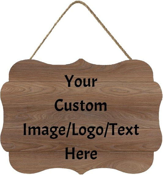 Personalized Custom Wooden Signs with Any Text Name for Home Door Man Cave Bar Family Farmhouse Decorative Home Kitchen Rustic Wall Decor