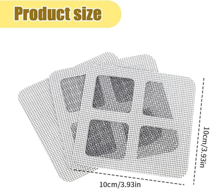 Disposable Hair Drain Stickers, Upgrade Disposable Shower Drain Cover Hair Catcher Bathroom Shower Drain Protector, Mesh Cover Floor Drain Sticker, Square Screen, Easy to Install (20)