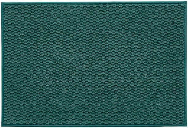 Bathroom Rugs Non Slip Washable, Super Absorbent Thin Bath Mat Small Quick Dry Low Pile Bathroom Rug, Dark Green 20"x30"