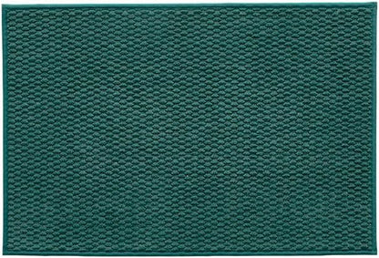 Bathroom Rugs Non Slip Washable, Super Absorbent Thin Bath Mat Small Quick Dry Low Pile Bathroom Rug, Dark Green 20"x30"