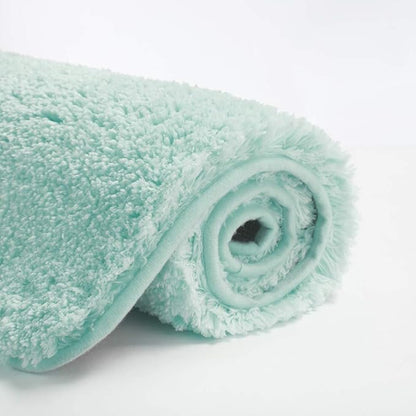 Suchtale Large Bathroom Rug Extra Soft and Absorbent Shaggy Bathroom Mat (24 x 60, Aqua) Machine Washable Microfiber Bath Mat for Bathroom, Non Slip Bath Mat, Luxury Bathroom Floor Mats Rubber Back