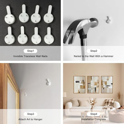 Celestdeco Large Abstract Beige Framed Canvas Wall Art Set, Neutral Textures Wall Decor, Warm Minimalist Shapes Wall Painting, Modern Neutral Art Prints for Living Room, Bedroom, Office - 24"X36"X3