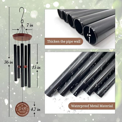 ASTARIN Personalized Wind Chimes Outdoor Deep Tone,35'' Customized Memorial WindChimes for Loss of Loved One,Melody Wind Chime Unique as Sympathy Gift,Home Décor for Garden