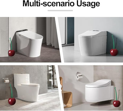 Cherry Toilet Brush, Cute Toilet Bowl Cleaners Brush and Holder Set, Unique Fruit Bathroom Decor Supplies and Fun Bathroom Accessories.