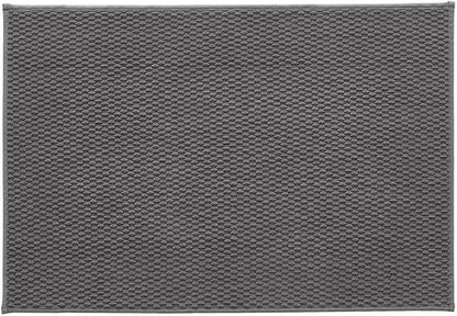Bathroom Rugs Non Slip Washable, Super Absorbent Thin Bath Mat Quick Dry Low Pile Bathroom Rug, Dark Grey 24"x36"