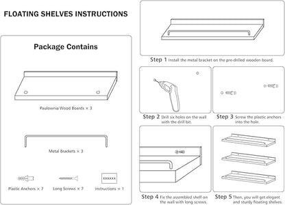 Small Floating Shelf, 6X6 Inches Farmhouse Wall Shelves for Living Room, Bedroom, Picture Frames, Plants, Kitchen, Set of 3 (Pink and White)