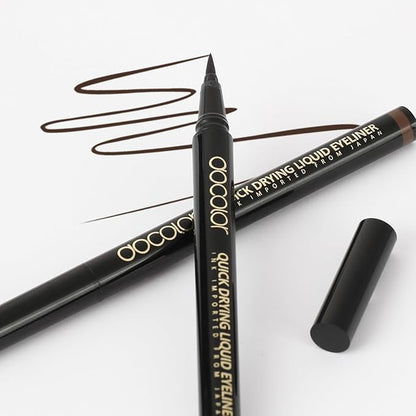 docolor Brown Eyeliner Ultra-Pigmented & Waterproof Eye Liner Quick Drying Liquid Eyeliner Vegan & Cruelty-Free
