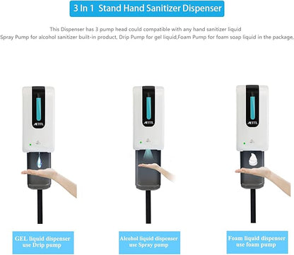 Soap Dispenser,Touchless Automatic Foaming Hand Sanitizer Dispenser Wall Mount, 40oz Motion Sensor Foam Liquid Refill Bottle Sanitizer Dispensing for Bathroom Kitchen Home