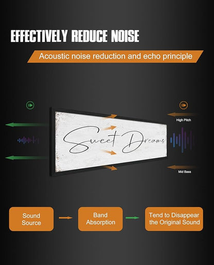 Sweet Dreams Sign Bedroom Decor: Sweet Dreams Wall Decor Above Bed Large Farmhouse Guest Room Hanging Plaque Framed Wall Art for Over Bed 12" x 40"