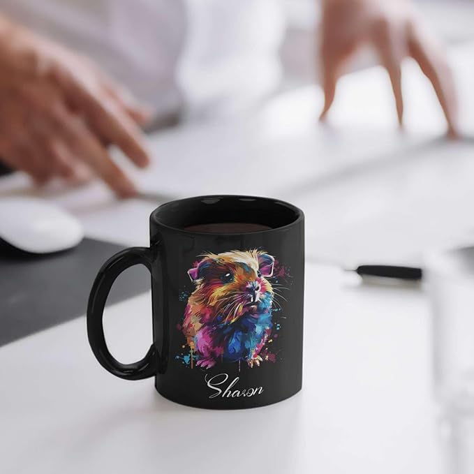 Personalized Customized Colorful Guinea Pig Coffee Cup, Animal Mug For Guinea Pig Lover, 11oz & 15oz Ceramic Mug - Gift For Birthday, Christmas