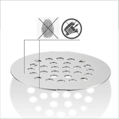 rrajj 4-1/4 (4.25) Inch(108mm) Round Snap-in Shower Floor Drain Cover Replacement Cover (Brushed Nickel)