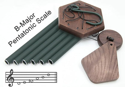 Small Green Wind Chimes for Outside, Tuned Soothing Melody, Sympathy Chimes for Mom/Housewarming, Outdoor Decoration