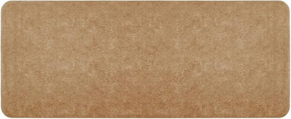 Bathroom Mat Quick Dry, Bathroom Rugs Non Slip Washable Thin Absorbent Bath Mat Fits Under Door Bathroom Floor Mat Perfect for Bath, Shower, or Sink 24"x60" Camel