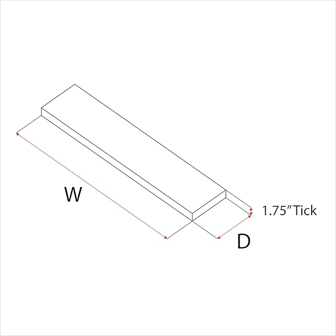 URBANDI, Rustic Floating Shelves, Set of 2, Hidden Bracket, Solid Wood, Heavy Duty, Wall Mounted Shelves, (Dark Brown, 48Wx8D)