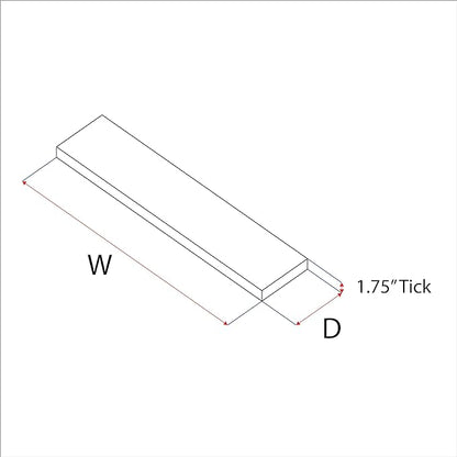 URBANDI, Rustic Floating Shelves, Set of 2, Hidden Bracket, Solid Wood, Heavy Duty, Wall Mounted Shelves, (Grey, 36Wx6D)