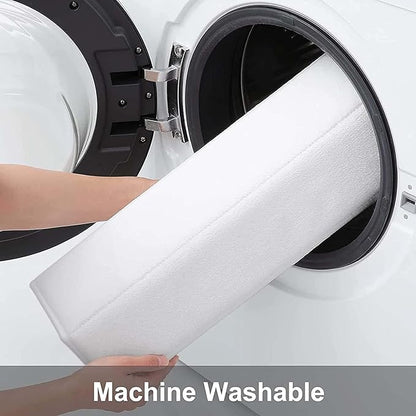 Buganda Memory Foam Bath Mat, 34" x 20", Ultra Soft and Non-Slip Bathroom Rugs, Water Absorbent and Machine Washable Bath Rug for Bathroom, Shower, and Tub, White