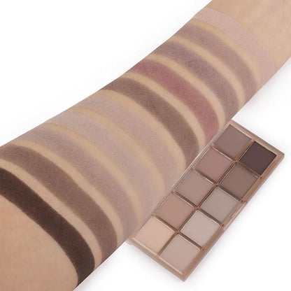 evpct 10 Colors Matte Nude Eye Shadow Palette Makeup for Older Women, Nude Brown Pink Cocoa Taupe Mauve Neutral Matte Cream Smokey Mini Eyeshadow Palette for Blue Green Eyes, Contour Makeup Palettes 4