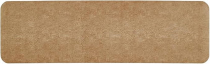 Bathroom Mat Quick Dry, Bathroom Rugs Non Slip Washable Thin Absorbent Bath Mat Fits Under Door Bathroom Floor Mat Perfect for Bath, Shower, or Sink 17"x59" Camel