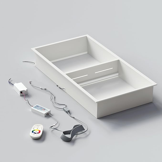 Stainless Steel Shower Niche 12" X 24", No Tile Needed Wall Niche with RGB Led Light, Recessed Shower Shelf for Bathroom Storage Over Mount Installation, Matte White