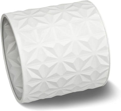 ARNIS Modern Planter Pots, Set of 2 Large Planters with Stand, Decorative Planters, Metal Pots with Drainage Holes for Living Room, Office, Garden or Balcony, 10.5 &12.25 Inch, Matte White