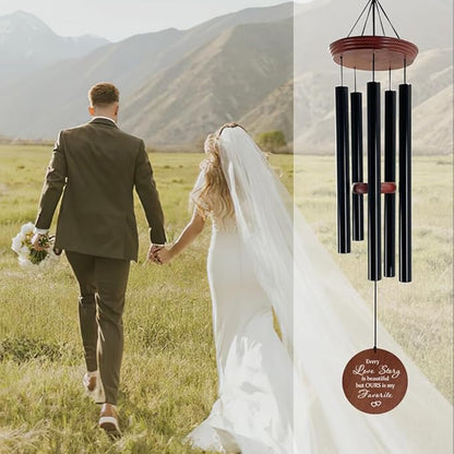 ASTARIN Personalized Wind Chimes Outdoor Deep Tone,35'' Customized Memorial WindChimes for Loss of Loved One,Melody Wind Chime Unique as Sympathy Gift,Home Décor for Garden