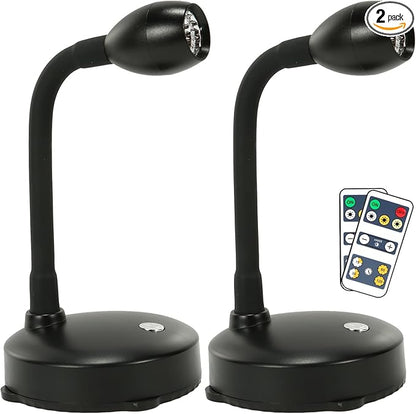 Cordless Spotlight Battery Operated, LED Picture Light, Dimmable Accent Light with Remote, Indoor Stick on Display Lamp for Plant Tree Photo Dartboard Painting Artwork Portrait