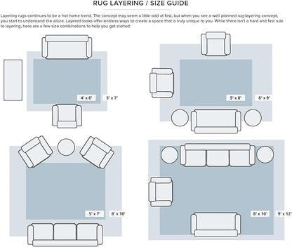 Nourison Positano Indoor-Outdoor Light Grey 7' x 10' Area Rug, Easy Cleaning, Non Shedding, Bed Room, Living Room, Dining Room, Backyard, Deck, Patio (7x10)
