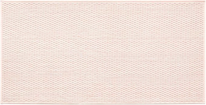 Bathroom Rugs Non Slip Washable, Super Absorbent Thin Bath Mat Quick Dry Low Pile Bathroom Rug, Pink 24"x47"