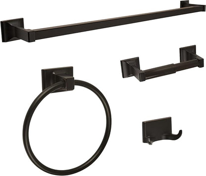 Design House 560854 Millbridge 4-Piece Bathroom Accessory Kit, Oil-Rubbed Bronze