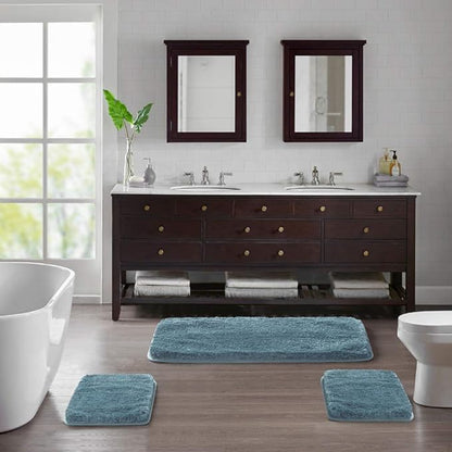 Suchtale Extra Soft & Absorbent Shaggy Bath Mat (24 x 60, Slate) - Machine Washable Microfiber, Non-Slip, Luxury Floor Mat