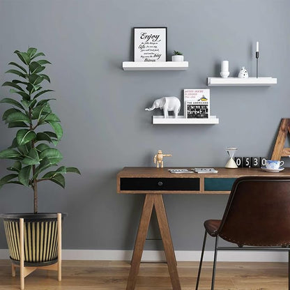 16 inch Large Planter Indoor Outdoor Plant Pots, 4 Pack Plastic Flower Pots with Saucer And Drainage Holes, Modern Garden Planters For Planting Medium Large Plants, Decorative Resin Garden Pots