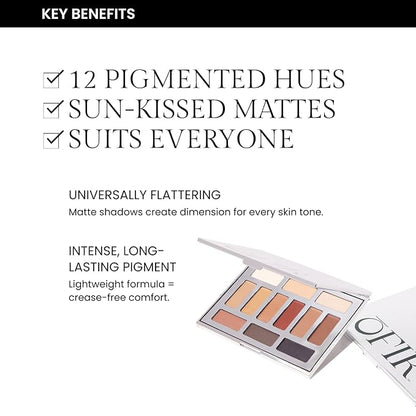 OFIR Dune Matte Eyeshadow Palette | Eyeshadow Palette Makeup | Richly Emollient & Blendable Formula | Intensely Pigmented Matte Shades | Satin Smooth Finish | Travel Size with Mirror, 0.33 oz