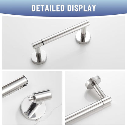 BVL Toilet Paper Holder Polished Chrome Wall Mount Stainless Steel 304 Large Mega Roll