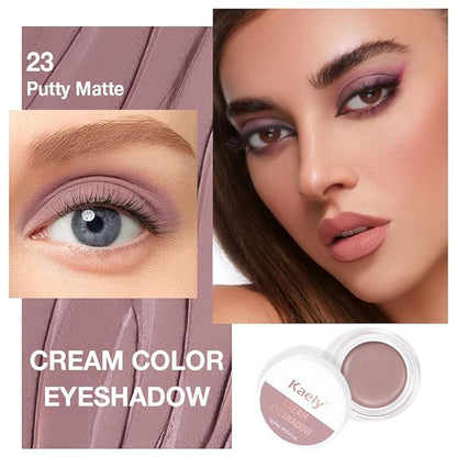 Single Cream Putty Matte Eyeshadow Palette Makeup, Natural Single Mini Instant Holographic Eyeshadow For Older Women, Sombras Crema Para Ojos, Talc, Paraben & Cruelty Free, 23