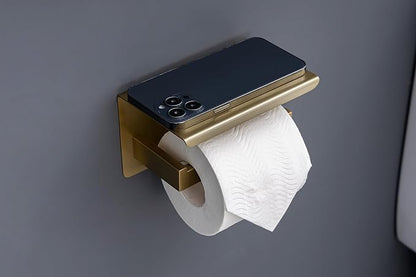 10-Piece Bathroom Hardware Set - Brushed Gold SUS304 Stainless Steel Wall-Mounted Towel Bar, Holder & Racks, 23.6 Inch