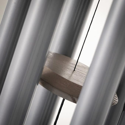 Woodstock Chimes Pluto Wind Chime for Outside 37" Grey Medium Tone Sound for Outdoor Garden, Patio, Porch Decor Gifts, Encore Collection, DCY37