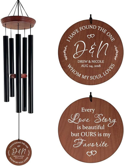 ASTARIN Personalized Wind Chimes Outdoor Deep Tone,35'' Customized Memorial WindChimes for Loss of Loved One,Melody Wind Chime Unique as Sympathy Gift,Home Décor for Garden