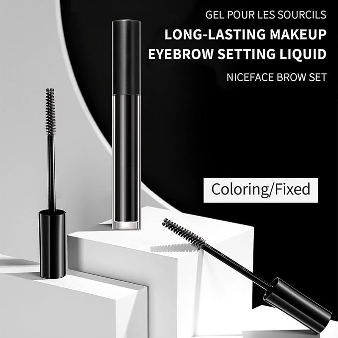 DAGEDA Black Eyebrow Setting Gel, 2 Pack Brow Fix Gel, Waterproof And Sweat-Proof Eyebrow Repair Liquid Brows Styling Beauty Salon Home Use Makeup, 1.81oz