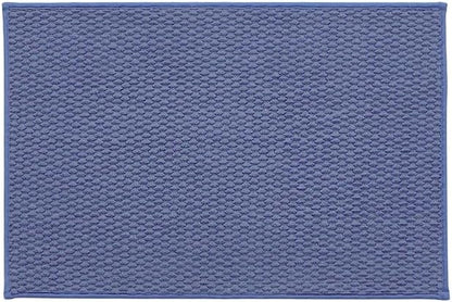 Bathroom Rugs Non Slip Washable, Super Absorbent Thin Bath Mat Small Quick Dry Low Pile Bathroom Rug, Denim Blue 20"x30"