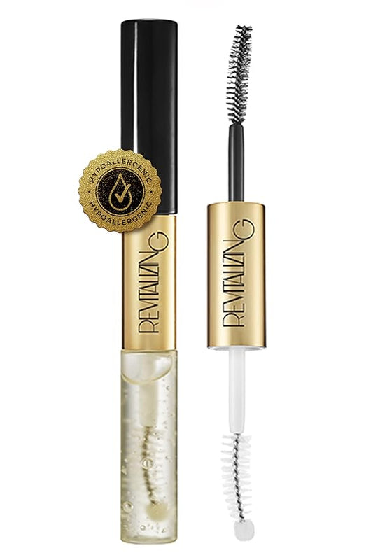 DPC Revitalizing Dual Lash Ampoule | 2-in-1 Korean Lash Serum w/20 Peptides | Lash Oil Ampoule Serum 0.33 fl oz